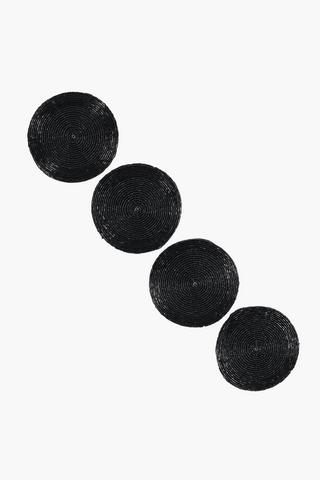 Pack Of 4 Beaded Coasters