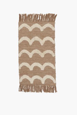 Jacquard Mingle Textured Curve Rug, 70x140cm