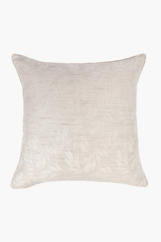 Extra Premium Jacquard Hilo Leaf Feather Filled Scatter Cushion 60X60Cm