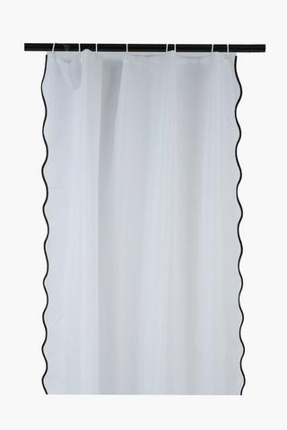 Cotton Scalloped Shower Curtain