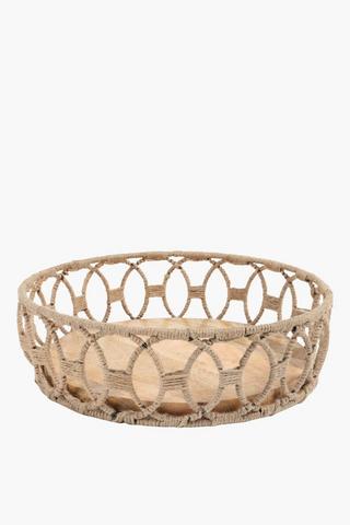 Wooden Rope Fruit Bowl