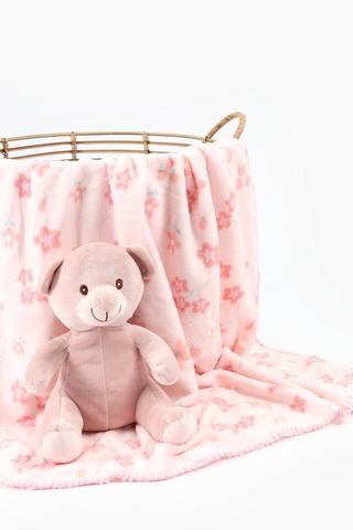 Soft Toy Bear With Blanket
