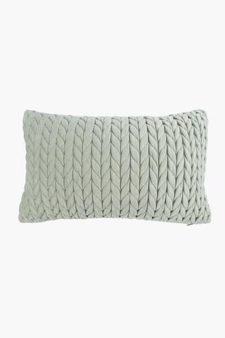 Ruched Velvet Scatter Cushion, 30x50cm