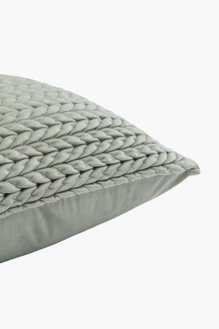 Ruched Velvet Scatter Cushion, 30x50cm