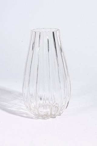 Ribbed Bulb Vase, 25cm