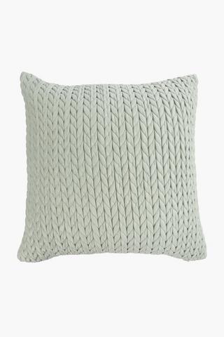 Ruched Velvet Scatter Cushion, 60x60cm