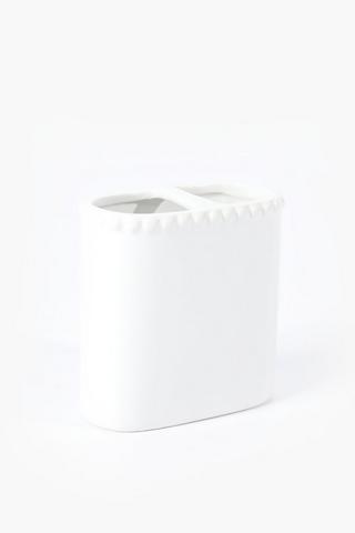 Ceramic Bobble Trim Toothbrush Holder