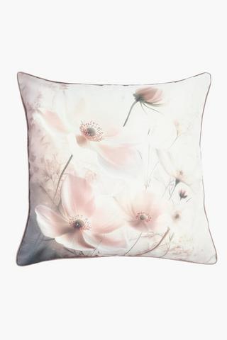 Extra Premium Printed Lami Floral Feather Filled Scatter Cushion, 60x60cm