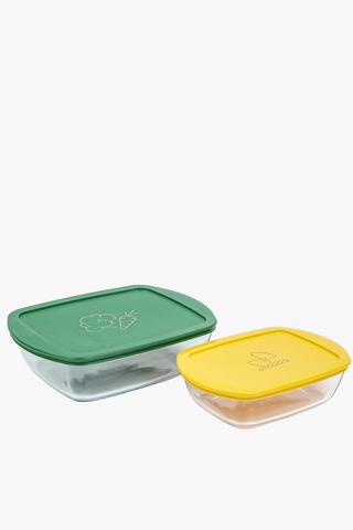 Set Of 2 Pyrex Rectangle Glass Dishes