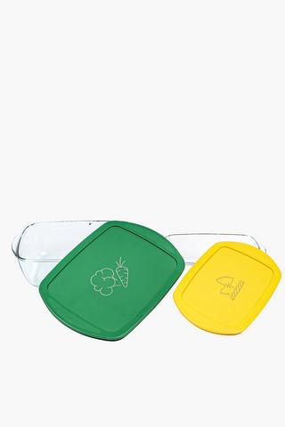 Set Of 2 Pyrex Rectangle Glass Dishes