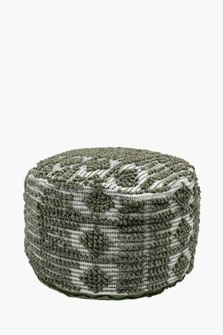 Alaska Textured Pouffe, 30x50cm