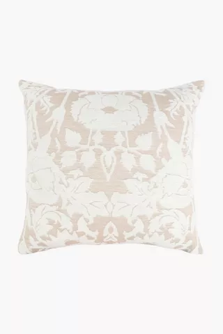 Premium Chenille Floral Scatter Cover Only, 60x60cm