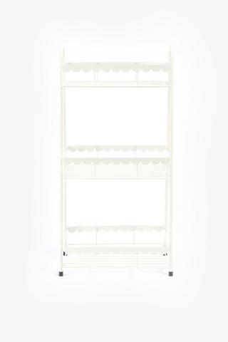 3 Tier Powder Coated Scallop Bath Storage Tower