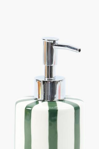 Ceramic Stripe Soap Dispenser