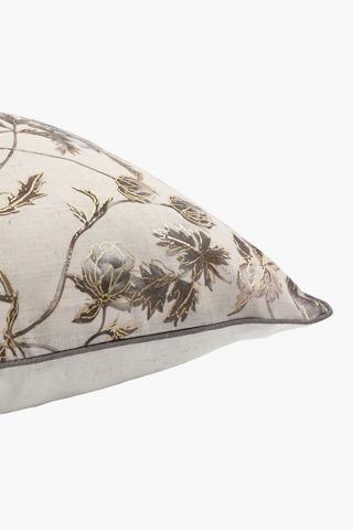 Extra Premium Printed Elara Floral Feather Filled Scatter Cushion, 60x60cm