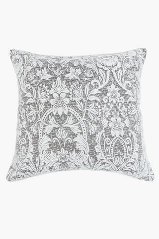 Extra Premium Chenille Damask Feather Filled Scatter Cushion, 60x60cm
