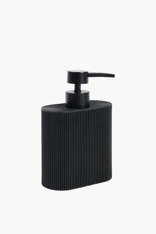 Ribbed Polyresin Soap Dispenser