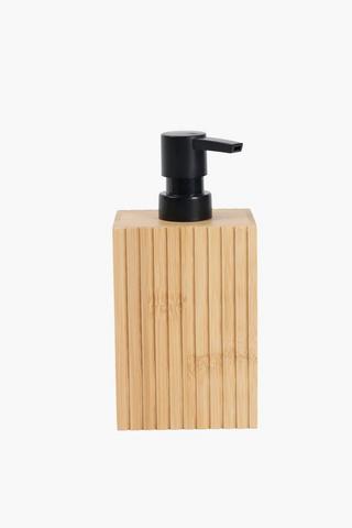 Ribbed Bamboo Soap Dispenser