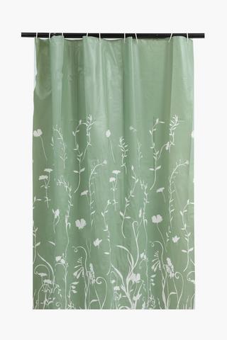 Printed Secunda Botanical Shower Curtain