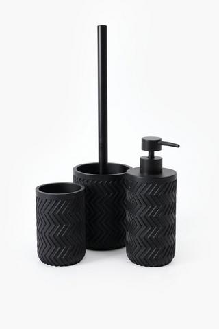 Polyresin Zig Zag Toilet Brush Set