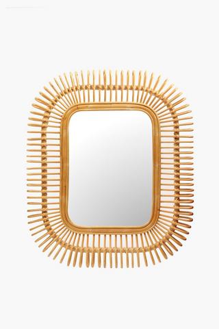 Rectangle Bamboo Mirror, 70x100cm