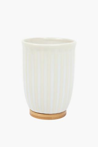 Ceramic Bamboo Stripe Bath Tumbler