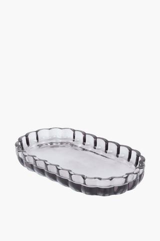 Glass Scallop Bath Accessories Tray