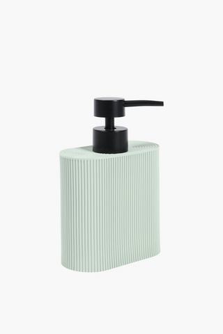 Ribbed Polyresin Soap Dispenser
