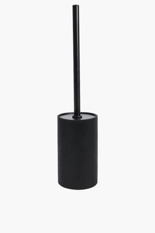 Ribbed Polyresin Toilet Brush Set