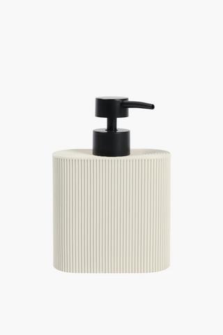 Ribbed Polyresin Soap Dispenser