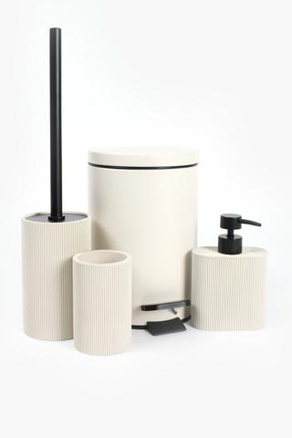 Ribbed Polyresin Soap Dispenser