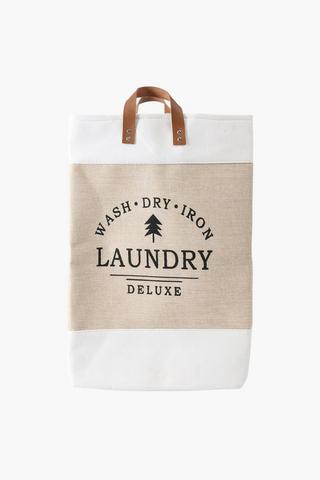 Script Foldable Laundry Basket
