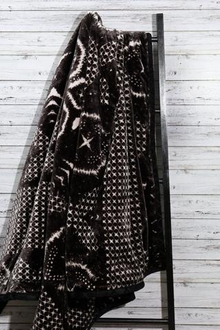 Mink Isando Geometric Blanket, 200x220cm