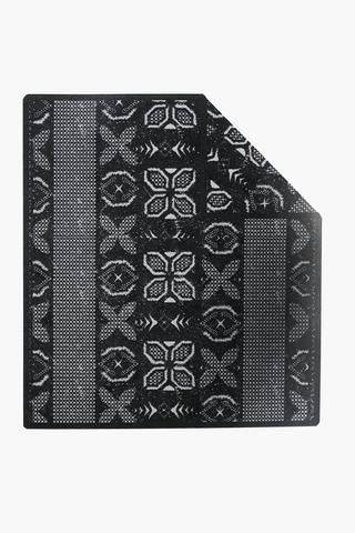 Mink Isando Geometric Blanket, 200x220cm