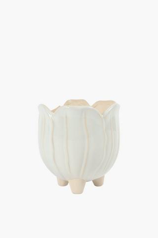 Tulip Ceramic Planter, 13x16cm