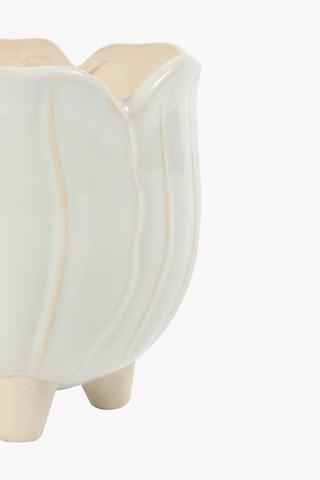 Tulip Ceramic Planter, 13x16cm