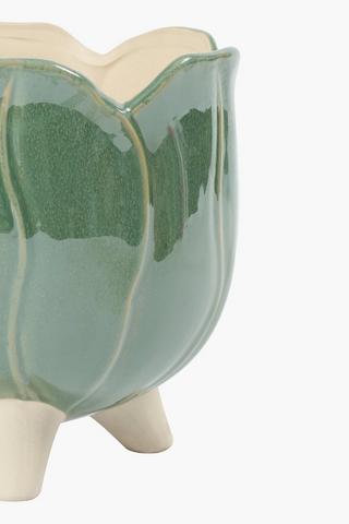 Tulip Ceramic Planter, 18x20cm