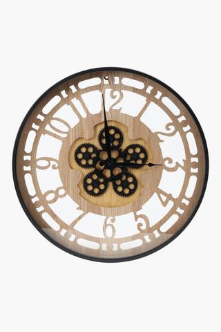 Cut Out Cogs Clock, 57cm