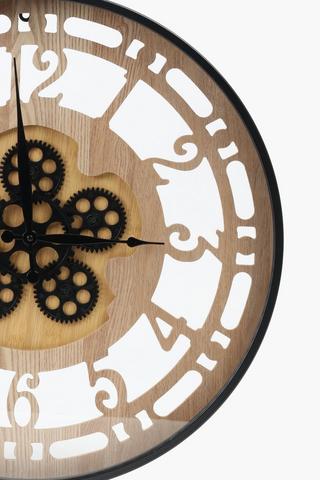 Cut Out Cogs Clock, 57cm