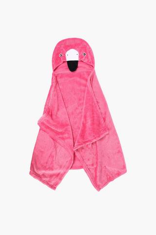 Hooded Flamingo Blanket