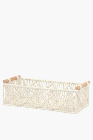 Macrame Rectangular Crate Large 