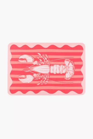 Printed Lobster Kitchen Mat, 40x60cm