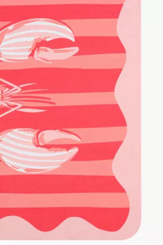 Printed Lobster Kitchen Mat, 40x60cm