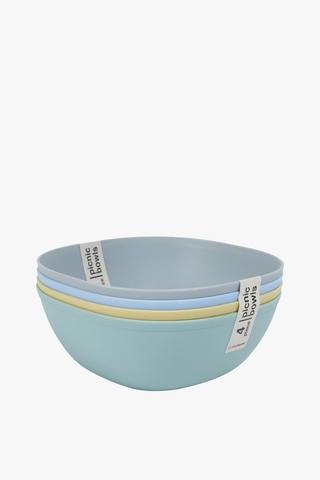4 Pack Outdoor Plastic Bowls