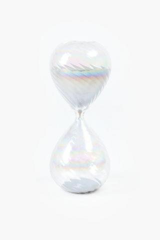 Iridscent Swirl Glass Timer, 8x20cm