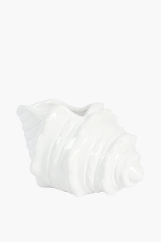Ceramic Shell Planter, 25x14cm