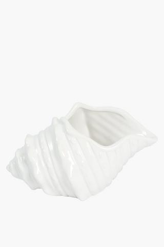 Ceramic Shell Planter, 25x14cm