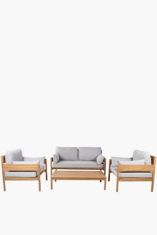 Della Acacia 4 Piece Patio Set