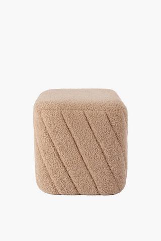 Faux Fur Swirl Cube