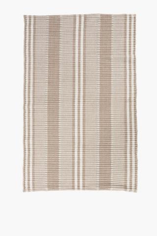 Polycotton Maxton Line Rug,  70x140cm